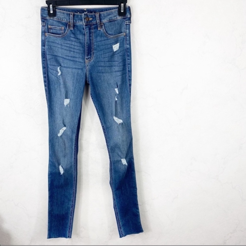 Hollister Ripped Blue Skinny Jeans